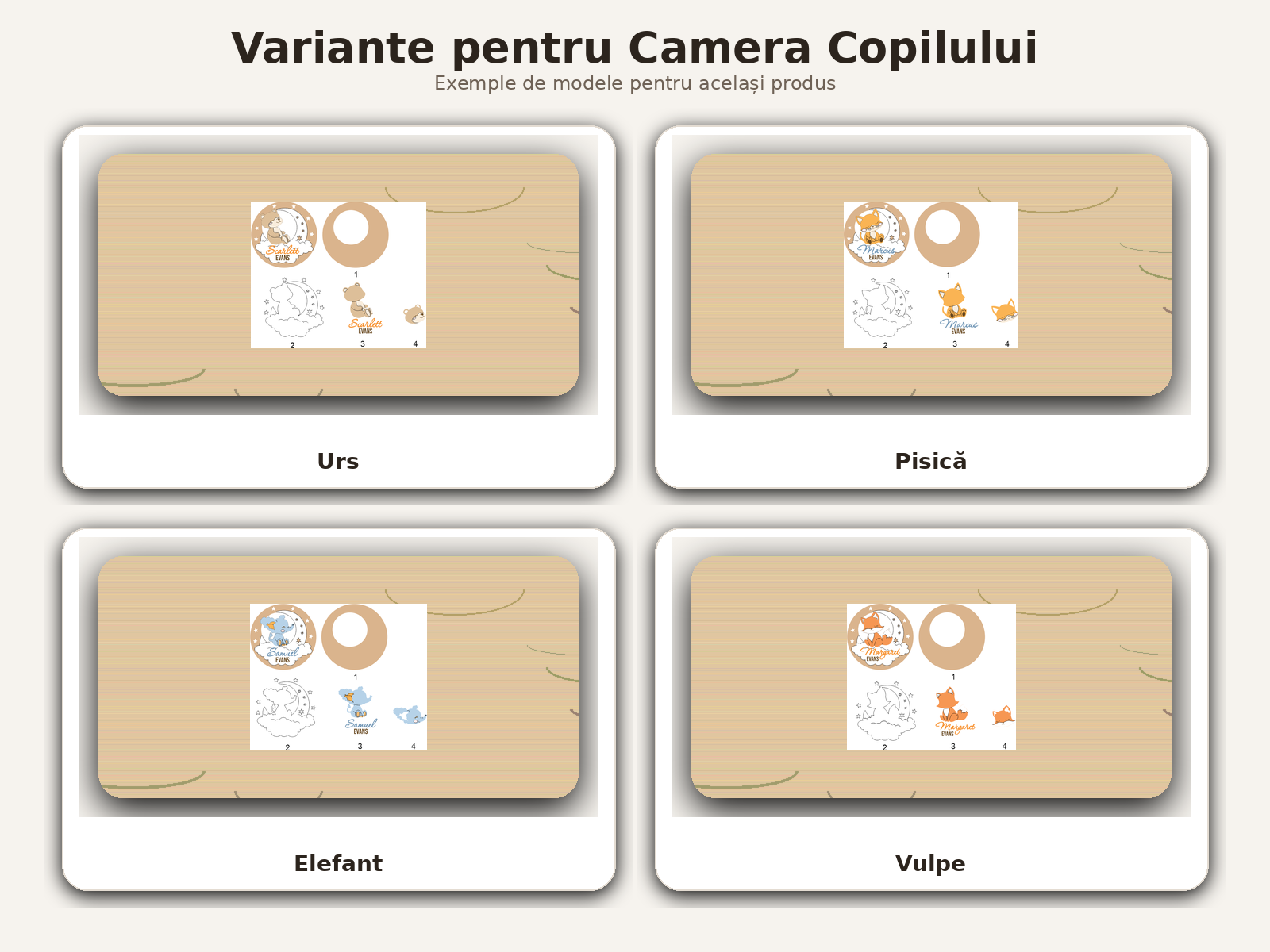 Variante Nume Decorativ pentru Camera Copilului